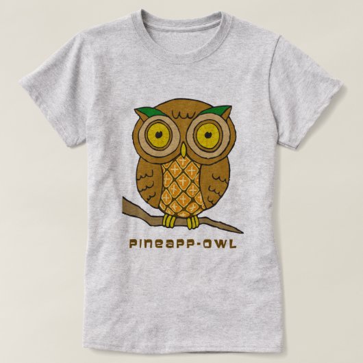 Pineapp-uil T-shirt (Design voorkant)