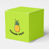 Pineappel Aangepaste tropische handvaten Bedankdoosjes (Voorkant Zijde)