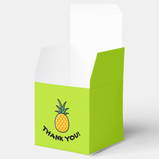Pineappel Aangepaste tropische handvaten Bedankdoosjes (Geopend)
