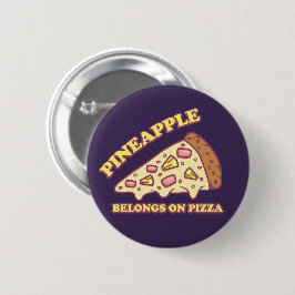 Pineappel behoort tot de Pizza - Pro Hawaiian Pizz Ronde Button 5,7 Cm