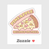 Pineappel behoort tot de Pizza - Pro Hawaiian Pizz Sticker (Vel)