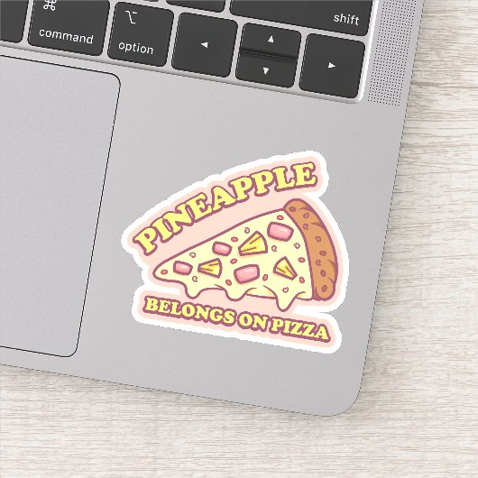 Pineappel behoort tot de Pizza - Pro Hawaiian Pizz Sticker (Detail)