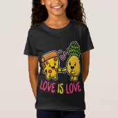 Pineappel behoort tot Pizza Funny Food Love is Lov T-shirt (Voorkant)