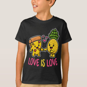 Pineappel behoort tot Pizza Funny Food Love is Lov T-shirt