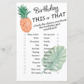 Pineappel Birthday dit of dat spel (Voorkant)