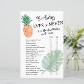 Pineappel Birthday, ooit of nooit wild (Staand voorkant)