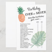 Pineappel Birthday, ooit of nooit wild (Voorkant / Achterkant)