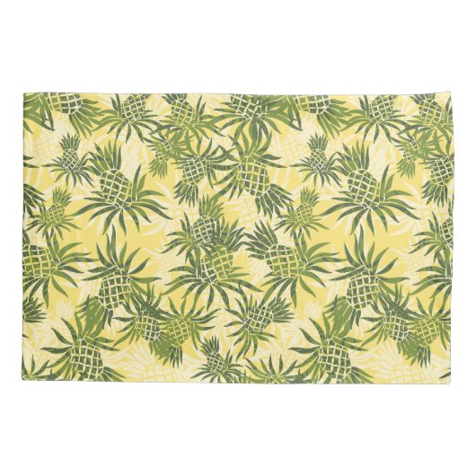 Pineappel Camo Hawaiian Tropisch - Gele olijven Kussensloop (Achterkant)