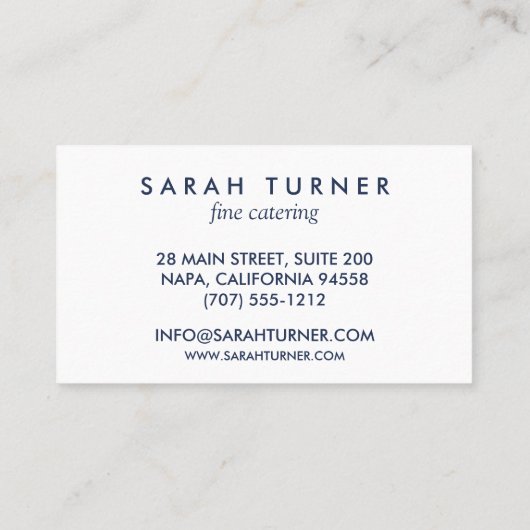 Pineappel Caterer Hospitality Visitekaartje (Achterkant)