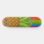 Pineappel Crown Gold Rainbow Glitter Sparkles Persoonlijk Skateboard (Horizontaal)