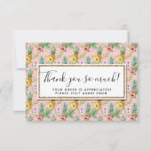 Pineappel en Hibiscus Waterverf Dank je wel Kaart (Voorkant)