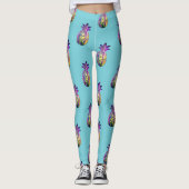Pineappel Express blauw Leggings (Voorkant)