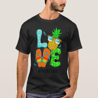 Pineappel flipflops houden van zomer noni Premium  T-shirt