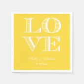 Pineappel Geel Witte klep Napels Servet (Voorkant)