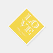 Pineappel Geel Witte klep Napels Servet (Hoek)