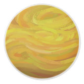 Pineappel Gele Zwervel Keramische Knop (Voorkant)