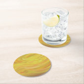 Pineappel Gele Zwervel Ronde Kartonnen Onderzetter (Insitu)