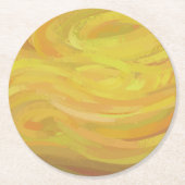 Pineappel Gele Zwervel Ronde Kartonnen Onderzetter (Voorkant)