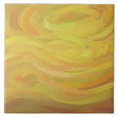 Pineappel Gele Zwervel Tegeltje (Voorkant)