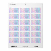 Pineappel Gold Confetti Holographic Pink Flamingo Etiket (Full Sheet)