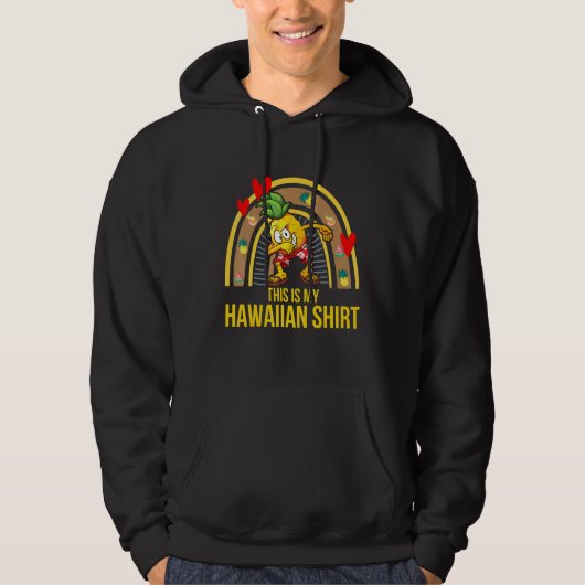 Pineappel Hawaiian Tropical Ice Cream Summer Sunse Hoodie (Voorkant)