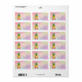 Pineappel Hibiscus Cool Folie Confetti Holografisc Etiket (Full Sheet)