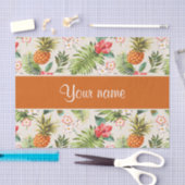 Pineappel Hibiscus en Palm Fronds Tissuepapier (Craft)