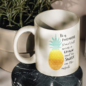 Pineappel Inspirerend Waterverf Typografie Koffiemok