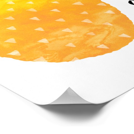 Pineappel Inspirerend Waterverf Typografie Poster (Hoek)