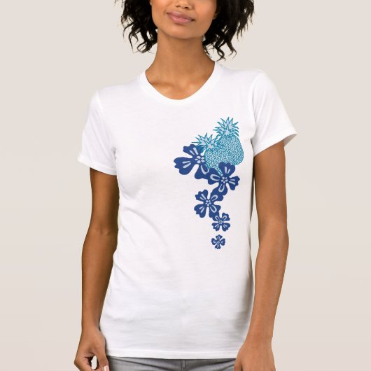 Pineappel Luau Gal's T-Shirts (Voorkant)