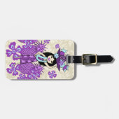 Pineappel Luau Hawaiian Hula Girl Duo Hoesjes Bagagelabel (Voorkant horizontaal)