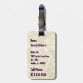 Pineappel Luau Hawaiian Hula Girl Duo Hoesjes Bagagelabel (Achterkant verticaal)