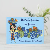 Pineappel Luau Tropische uitvindingen Kaart (Staand voorkant)