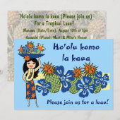 Pineappel Luau Tropische uitvindingen Kaart (Voorkant / Achterkant)