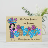 Pineappel Luau Tropische uitvindingen Kaart (Staand voorkant)