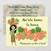Pineappel Luau Tropische uitvindingen Kaart (Voorkant / Achterkant)