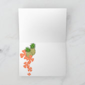 Pineappel Luau Tropische Wenskaarten Kaart (Binnen)