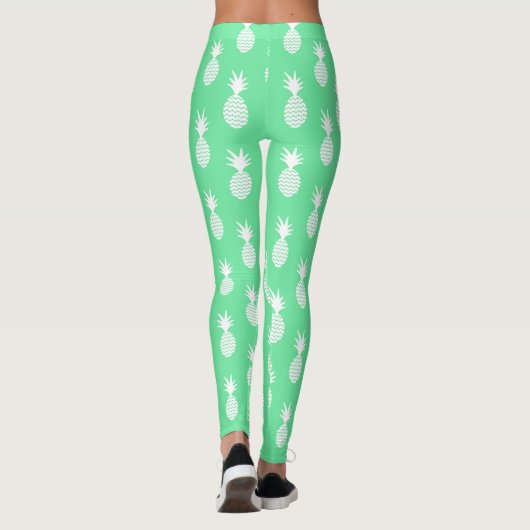 Pineappel Mint Pattern 2 Leggings (Achterkant)