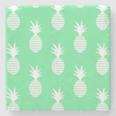 Pineappel Mint Pattern 2 Stenen Onderzetter (Voorkant)