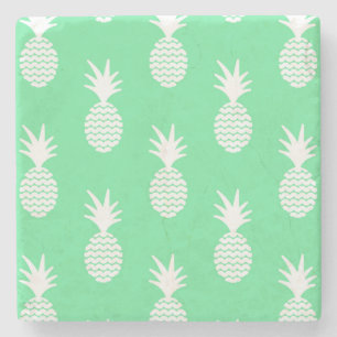 Pineappel Mint Pattern 2 Stenen Onderzetter