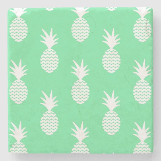 Pineappel Mint Pattern 2 Stenen Onderzetter (Voorkant)