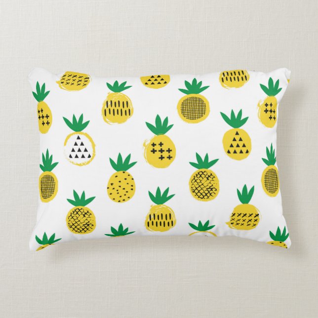 Pineappel naadloos patroon. ontwerp van het kind. accent kussen (Voorkant)