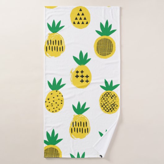 Pineappel naadloos patroon. ontwerp van het kind. badhanddoek (Badhanddoek)