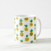 Pineappel naadloos patroon. ontwerp van het kind. koffiemok (Voorkant rechts)