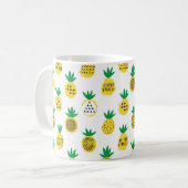 Pineappel naadloos patroon. ontwerp van het kind. koffiemok (Voorkant links)