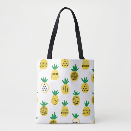 Pineappel naadloos patroon. ontwerp van het kind. tote bag (Voorkant)