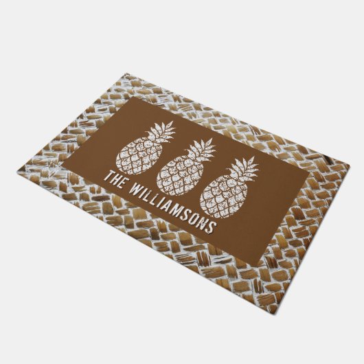 Pineappel op maat deurmat (Schuin)