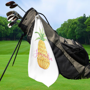 Pineappel op maat golfhanddoek