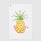Pineappel op maat golfhanddoek (Voorkant)