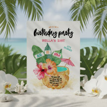 Pineappel Palm Hibiscus Tropical Birthday Party